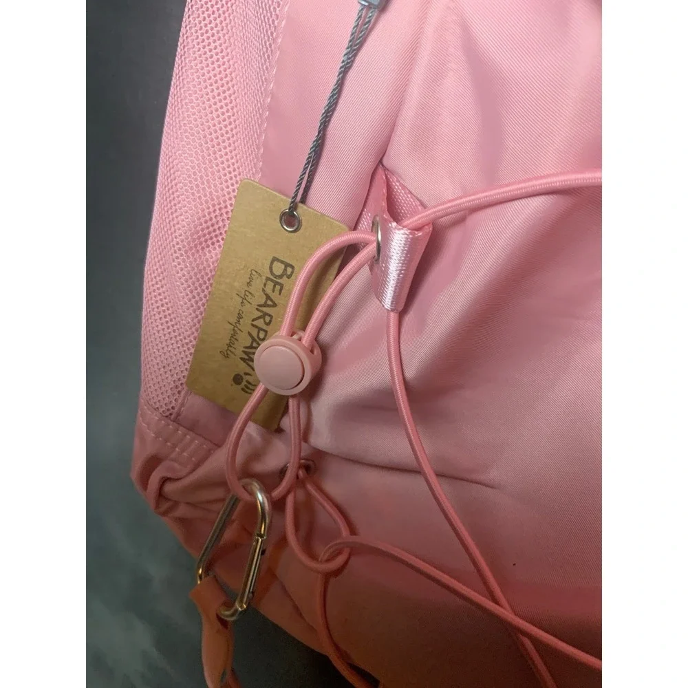 Bearpaw Pink Gorpcore Backpack Women's Medium School Travel Casual Tech Bag